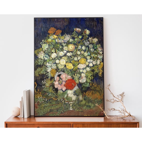 369 Prints vincent Van Gogh Bouquet Of Flowers In A Vase, Vintage Floral Art Print, Vintage Impressionist Decor UNFRAMED, 16x24