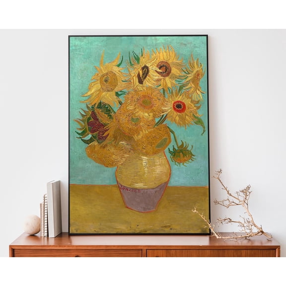 369 Prints vincent Van Gogh Sunflowers Print, Classic Floral Wall Art, Vintage Impressionist Decor UNFRAMED, 24x36