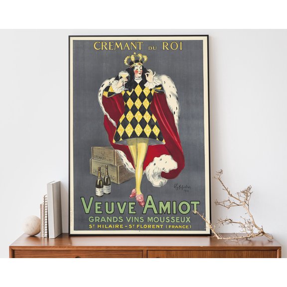 369 Prints vintage Champagne Poster, Leonetto Cappiello Wall Art, Art Nouveau French Print, Advertisement UNFRAMED, 8x12