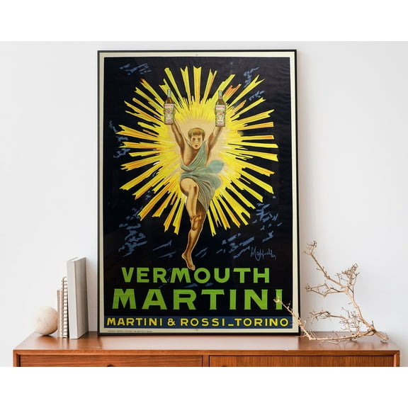 369 Prints vintage Martini Vermouth Poster, Retro French Advertising Print, Art Nouveau Wall Art UNFRAMED, 8x12
