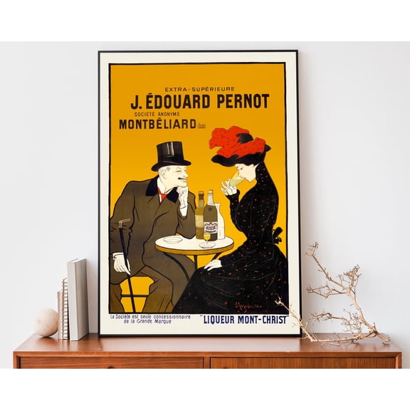 369 Prints vintage Print, Leonetto Cappiello Posterdouard Pernot' Absinthe, Art Nouveau French Print, Advertisement UNFRAMED, 12x18