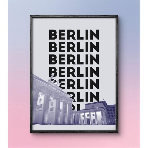 369 Prints berlin Poster Brandenburger Tor Architecture Print, Modern Germany Wall Art, Decor Gift UNFRAMED, 24x36