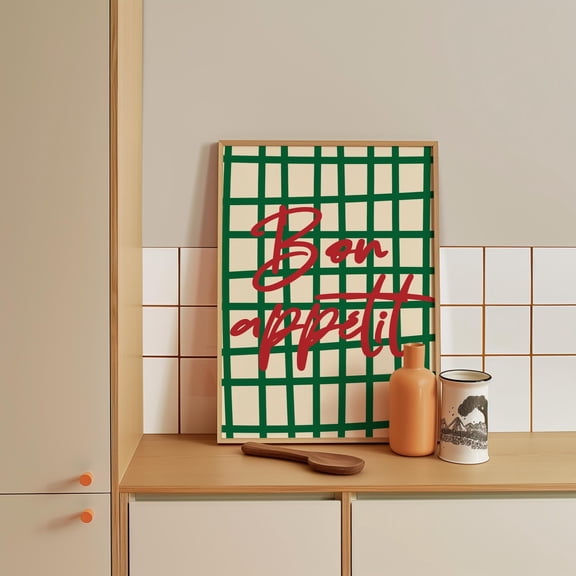 369 Prints bon Appéit Poster, Bon App Wall Deco, Modern Kitchen Print, Kitchen Wall Deco, Typography Illustration Deco, Kitchen Illustration Wall Deco UNFRAMED, 8x12