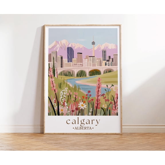 369 Prints calgary Travel Wall Art, Canada Gifts, North America Home Decor, Mountains Wall Art, Canada Art, North America Print, Travel Gift UNFRAMED, 16x24