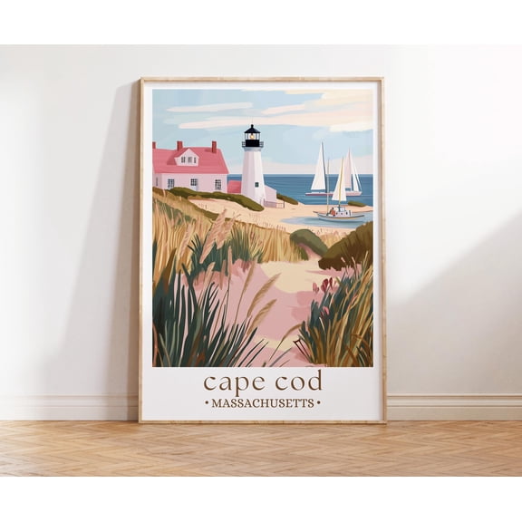 369 Prints cape Cod Travel Poster, Cape Cod Wall Art, Massachusetts Prints, Travel Home Decor, Birthday Gifts, Wedding Present UNFRAMED, 12x18
