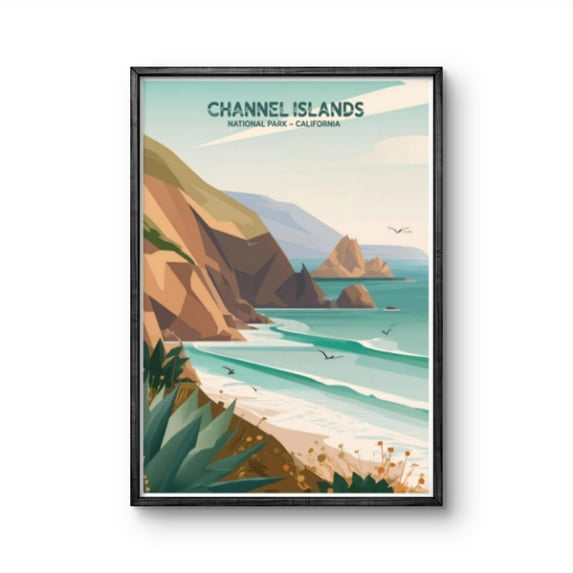 369 Prints channel Islands Poster, California Coast Print, National Park Wall Art, Ocean Cliff Landscape, Seaside Nature Decor, Travel Poster UNFRAMED, 16x24