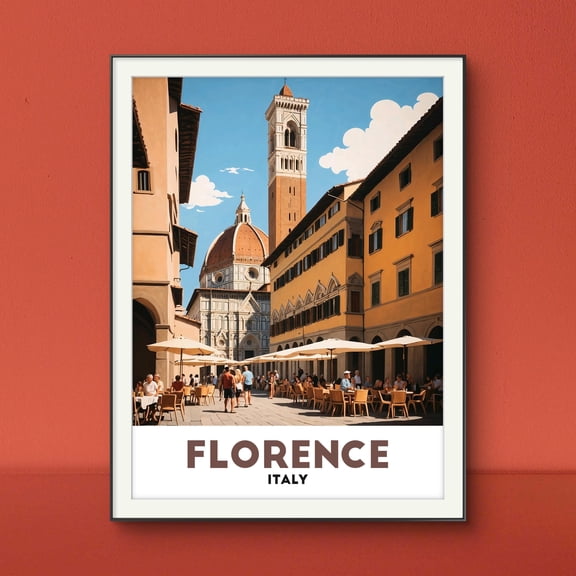 369 Printsflorence Poster - Florence'S Timeless Beauty - Cafes And Renaissance Architecture In The Heart Of Italy UNFRAMED, 16x24