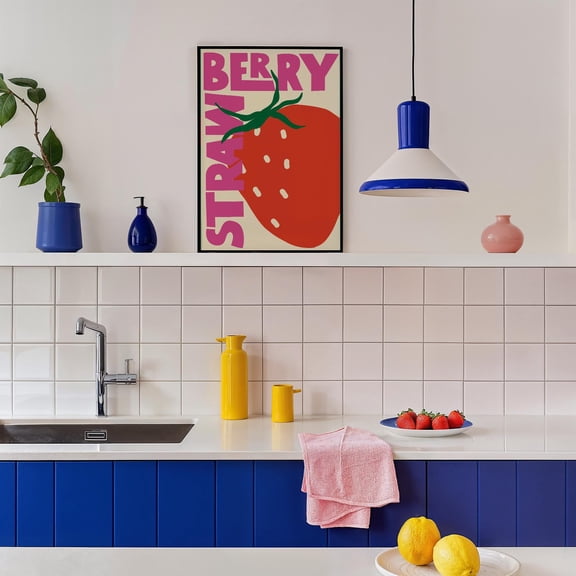 369 Prints fruits Poster, Strawberry Print, Fraise, Minimalist Print, Modern Design Print, Home Decor, Wall Art Print, Wall Decor, Kitchen Deco, Fruits UNFRAMED, 8x12