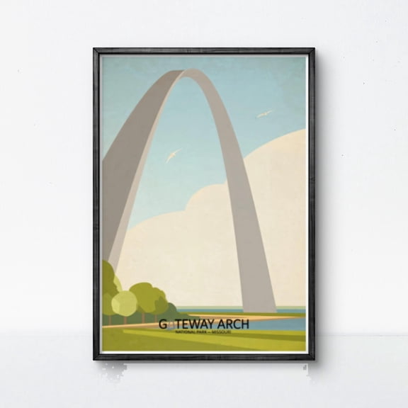 369 Prints gateway Arch National Park Poster Missouri Wall Art St. Louis Print Architecture Art Travel Poster Midwest Decor Outdoor Wall Decor UNFRAMED, 8x12
