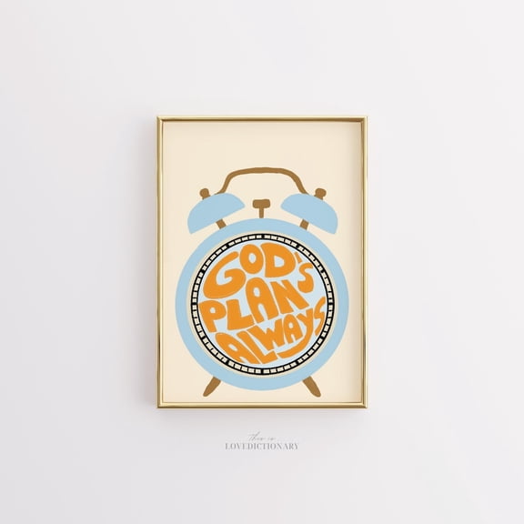 369 Prints god'S Plan Always Wall Art, Funny Christian, Holy Spirit Wall Art, Bible Verse Decor, Teen Faith Decor, Preppy Spiritual Wall Art UNFRAMED, 12x18