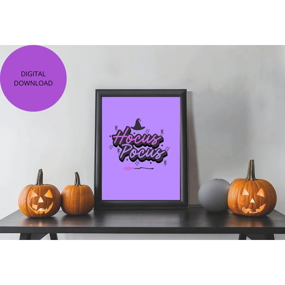 369 Prints halloween Wall Art, Halloween Poster, Hocus Pocus Png, Halloween Art, Halloween Decor, Fall Art, Hocus Pocus Quote UNFRAMED, 24x36