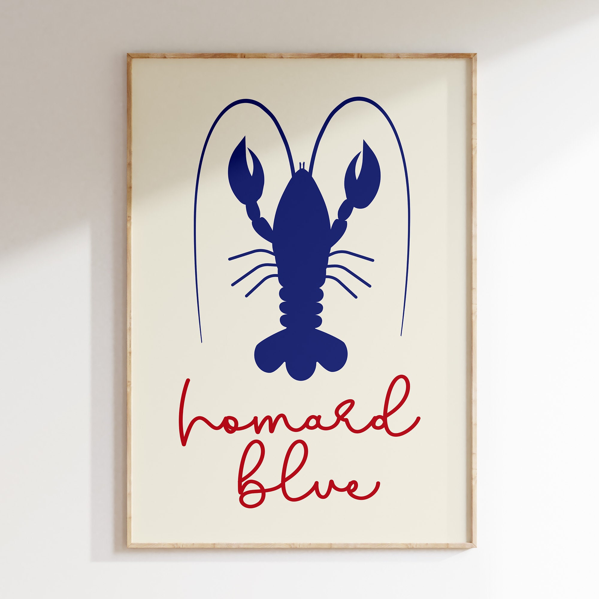 369 Prints homard Wall Print, Homard Print, Minimalist Print, Modern ...