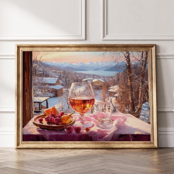 369 Prints mulled Wine / Glühwein Vintage Wall Art, Moody Winter, Preppy Room Decor, Kitchen Still Life Wall Art UNFRAMED, 16x24
