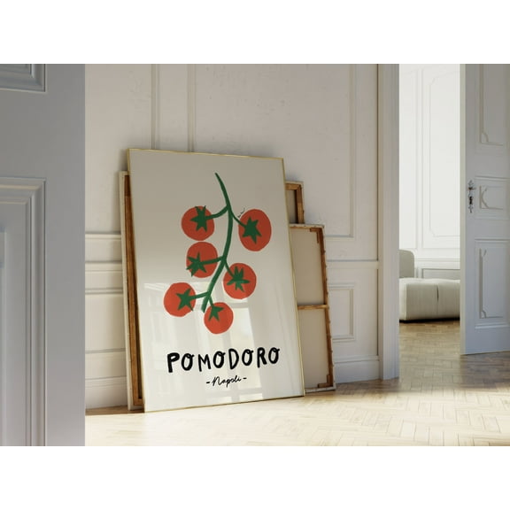 369 Prints pomodoro Napoli Wall Art, Cherry Tomato Poster, Food Art Print, Vegetable Poster, Botanical Print, Modern Kitchen Poster, Tomato Print UNFRAMED, 12x18