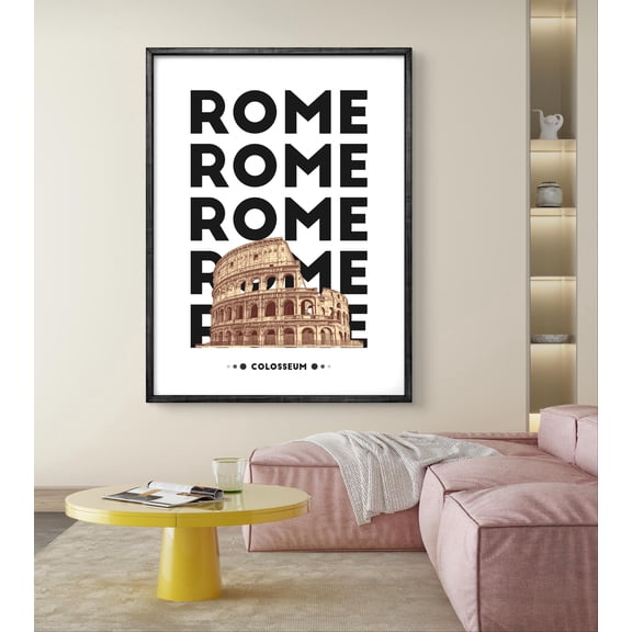 369 Prints rome Wall Art, Colosseum Poster, Rome, Italian Landmark Print, Travel Poster For Home Decor Or Gift Idea UNFRAMED, 12x18