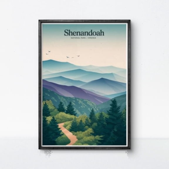 369 Prints shenandoah National Park Poster Virginia Wall Art Us National Park Print Nature Landscape Poster Scenic Appalachian Decor Hiking Poster UNFRAMED, 16x24
