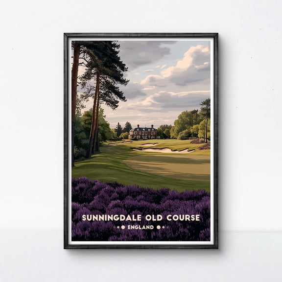 369 Prints sunningdale Old Course Posterngland Golf Art Print, Heathland Golf Decor For Office Or Home, Perfect Gift For Classic Golf Lovers UNFRAMED, 8x12