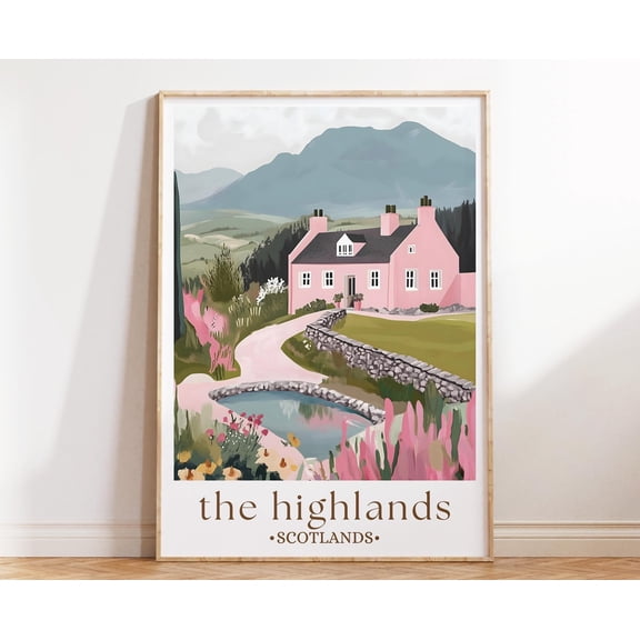 369 Prints the Scottish Highlands Poster, Wild Nature Art Print, Scotland Landscape Wall Decor UNFRAMED, 24x36