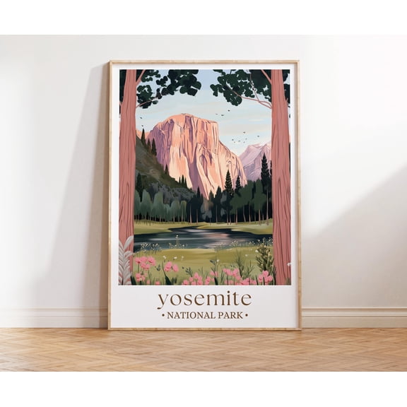 369 Prints yosemite National Park Poster, Travel Print Gift Hiking Home Decor, Nature Inspired Wall Art, Gift For Travelers, National Park Print UNFRAMED, 12x18