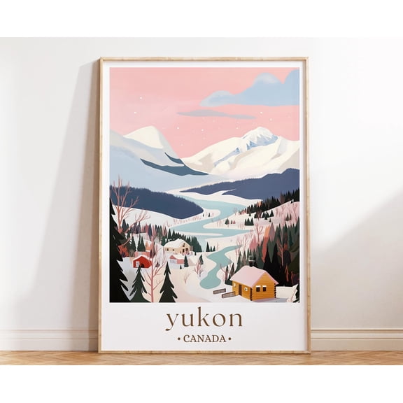 369 Prints yukon Canada Poster, Northern Wilderness Travel Art For Cabin Or Nature Decor UNFRAMED, 16x24
