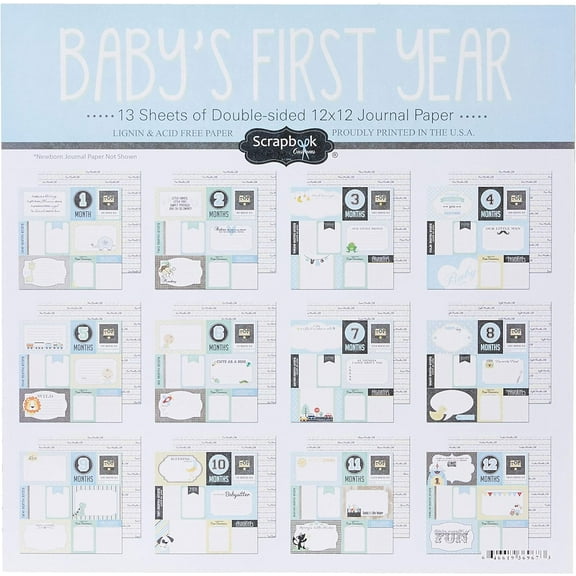 36967 Baby Boy First Months Scrapbooking Kit