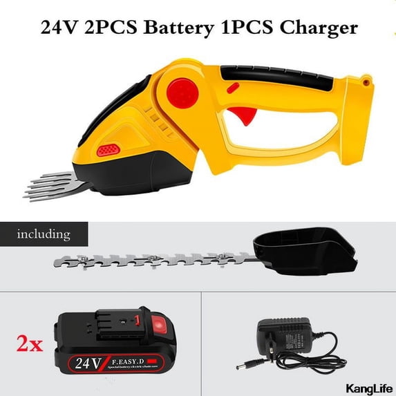 36F/24V Electric Hedge Shears Wireless Rechargeable Pruning Lawn Mower Lithium Battery One-Handed Hedge Trimmer Garden Tools ,Long-Lasting