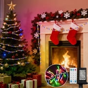 36FT 500LED Christmas Cluster Lights String Lights Decoration for Home Garden Wedding Party Xmas Tree Bedroom Indoor Outdoor Decor with 16-Functions,Clear Wire,Multi and Warm White