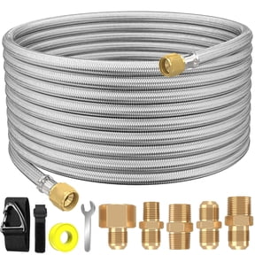 36Feet Braided Propane Hose Extension Kit with Fittings