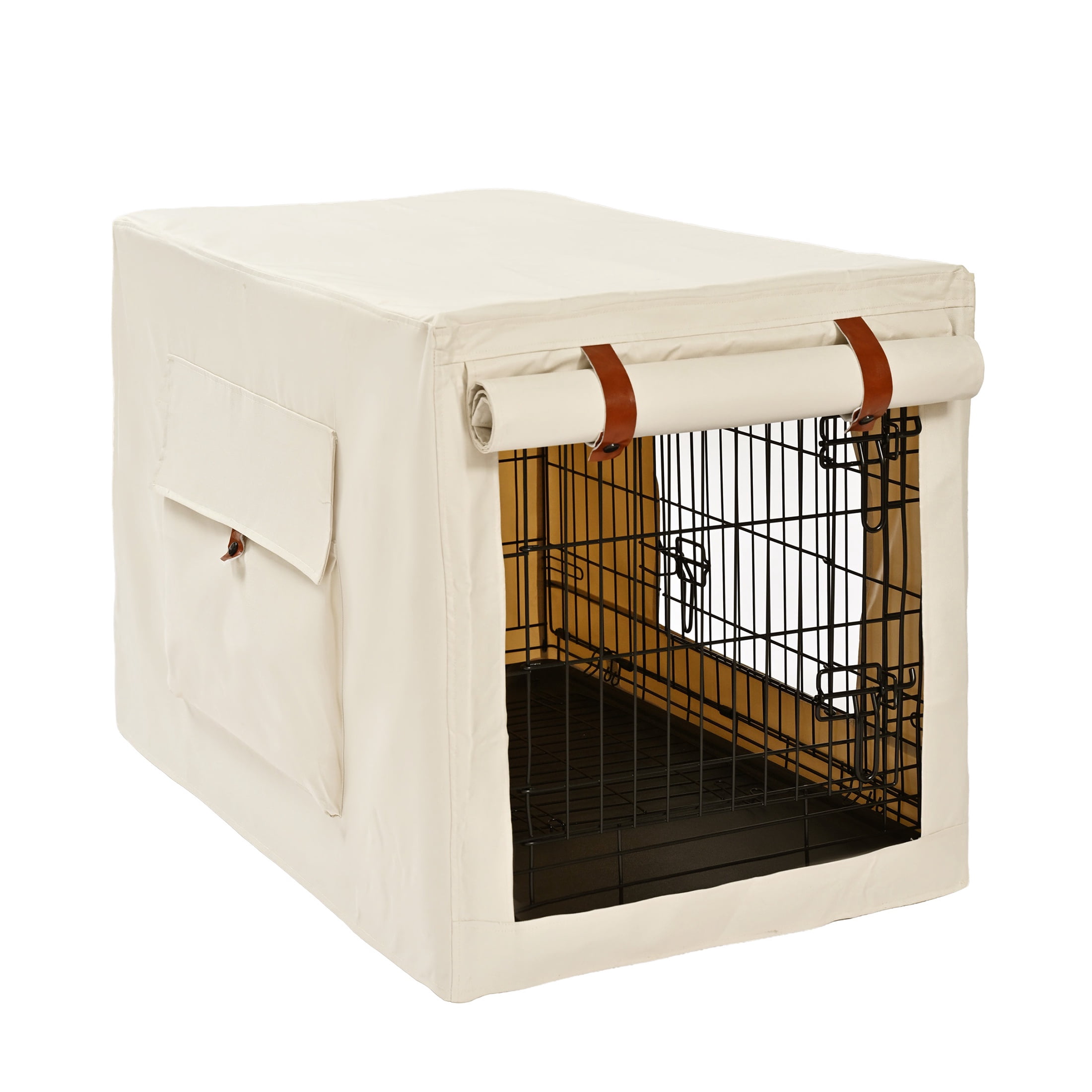 Vibrant Life 36" Dog Crate Cover with Breathable Panels, Beige