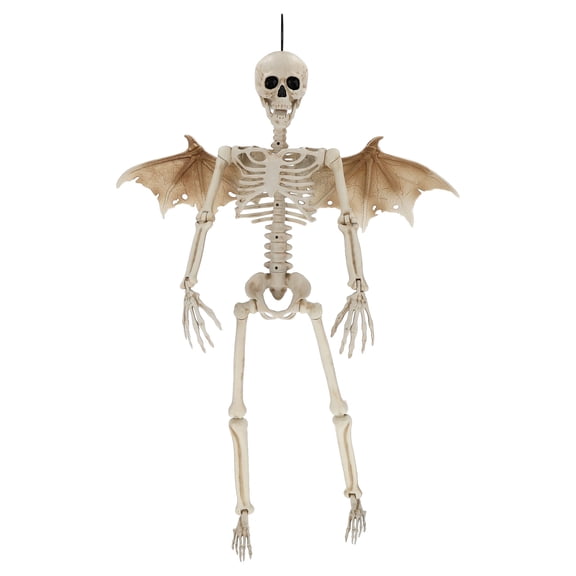 Faux Posable Winged Skeleton, 36", Halloween by Way To Celebrate