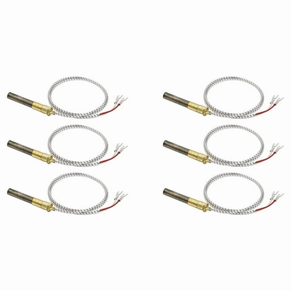36In 750mv Thermopile Fit for Heat Glo Heatilator, 750 Millivolt Thermocouple Replace for Fireplace Parts Q313A, 6PCS,6x thermopile,Photo Color