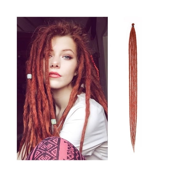 36Inch Handmade Dreadlocks Hair 5 Strands 1.0cm Heat Resistant Synthetic Pre Loop Crochet Braids Hair Dreadlock Extensions for Women