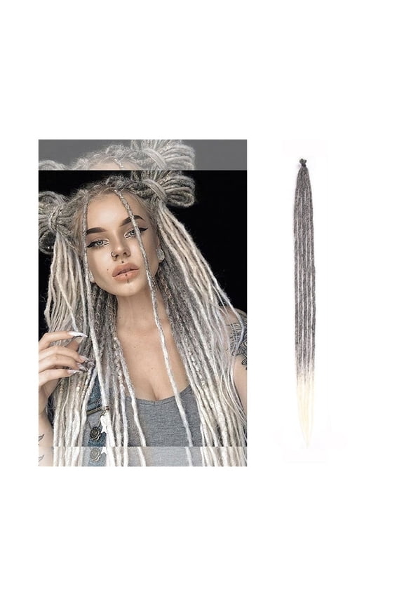 36Inch Handmade Dreadlocks Hair 5 Strands 1.0cm Heat Resistant Synthetic Pre Loop Crochet Braids Hair Dreadlock Extensions for Women