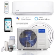 36K BTU Heat Pump Condenser & Wall Mount Air handler 230 volt 16 SEER with Enhanced WiFi Works with Alexa, Works with Google Assistant and 16ft line set install kit