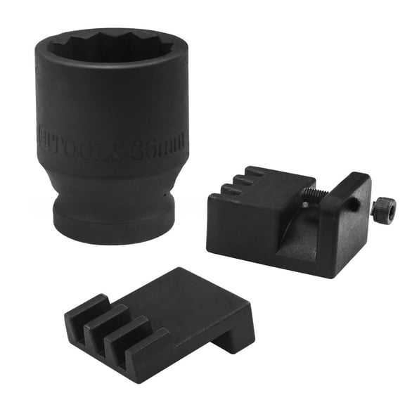 36Mm Flywheel Locking Tool Kit 3 Piece Set For Engine Repair With 34 Inch Bolt Black Steel