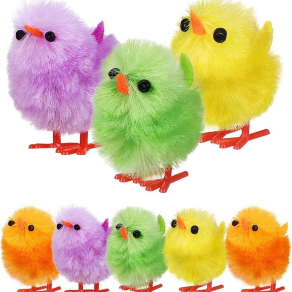 36PC Easter Chicks, Colorful Little Chicks, Easter Pompom Chickens, Easter Decorations for Tabletop, Home, Party, and Easter Festival Display,A