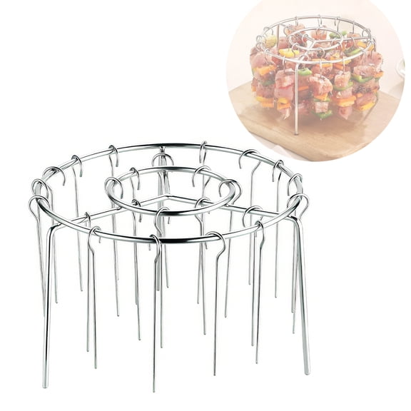 36PCS Air Fryer Grill Skewer Rack,Vertical Grill Set for Fryer/Oven/Steamer - BBQ Kabob Cooking Accessory with Hanging Rod