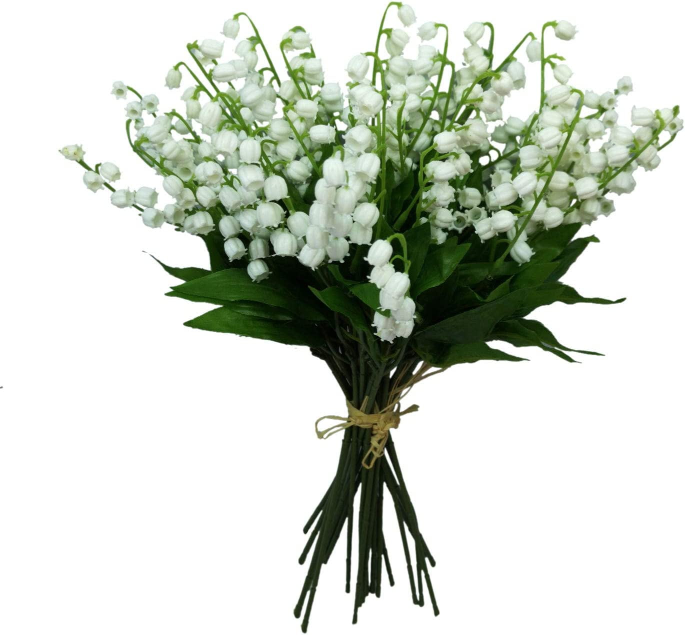 12/24/36PCS Artificial Lily of The Valley Flowers Bush for Home Garden Wedding Decoration, Fake Silk Flowers Bouquet Indoor Decor