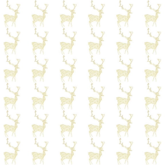 36PCS Deer Iron on Rhinestone Bling Transfers 1.8x1 inch Gold Deer Pattern Rhinestone Decals Animal Print Glitter Hotfix Sparkle Decals for DIY Cloth Dress Decor Pale Goldenrod