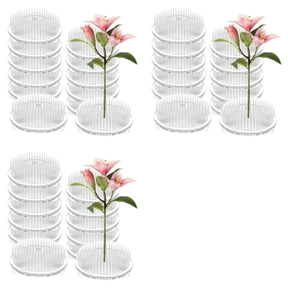36PCS Flower Frogs for Arrangements Vase Plastic Pin Frog Vase Clear Flower Frog 2.76 Inch Flower Pins Floral Frog