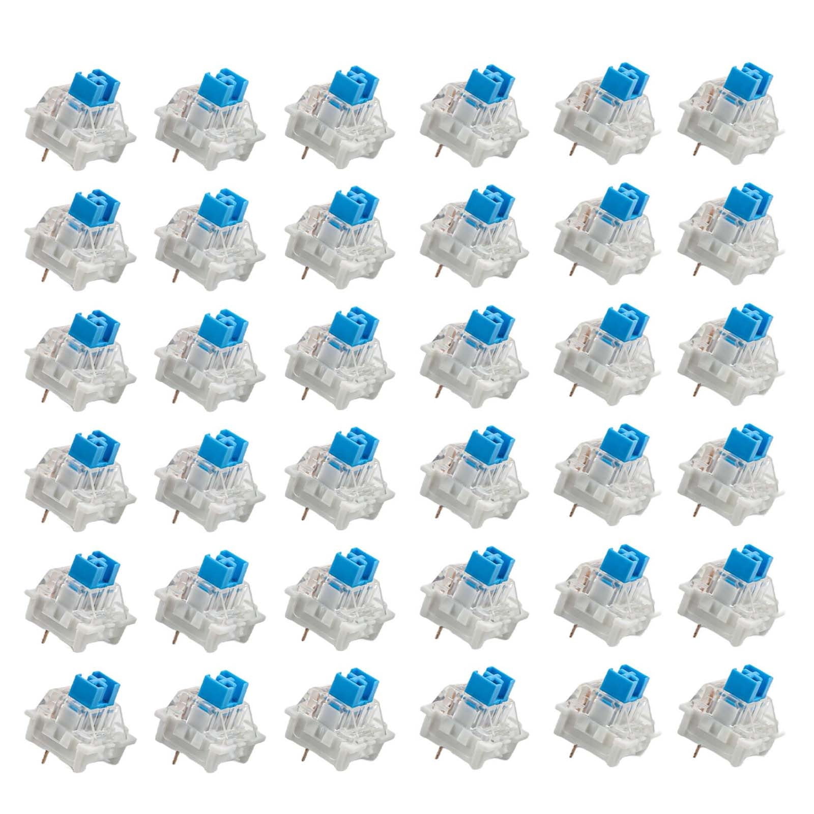 36PCS Mechanical Keyboard Switches 3-Pin Tactile Clicky Blue 50g ...