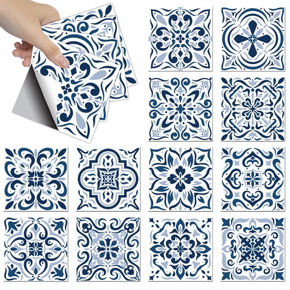 36PCS Peel and Stick Tile Stickers 4x4 inch Wall Stickers Waterproof Detachable PVC Wall Tile Stickers