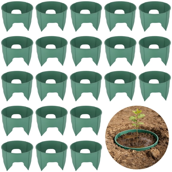 36PCS Plant Protector Rings, Plastic Planting Grow Rings, Spliceable Protective Round Edging, for Outdoor Lawn, Yard, Gardens