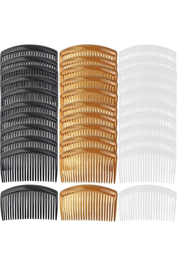 36PCS Plastic Hair Side Combs French Twist Comb with 23 Teeth Fine Hair Clips Decorative Hair Combs for Women