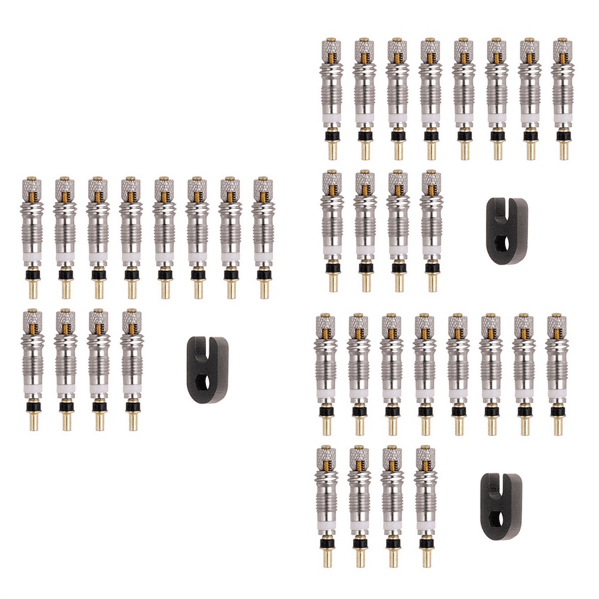 36PCS Presta Valve Brass Core Tool Road Bike Tubes Repair Tire Service