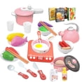 thumbnail image 1 of 36PCS Pretend Kitchen Set, Kids Cooking Toy, ABS Safe Durable Educational Role Play Toy, Light & Sound Induction Cooker Design, Parent-Child Interactive Birthday Gift for Boys Girls, 1 of 6