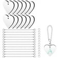 thumbnail image 1 of 36PCS Sublimation Charm Accessories for Cup Name ID Charm for Tumbler Cup MDF Single Side Sublimation Blanks Bulk,Heart, 1 of 7