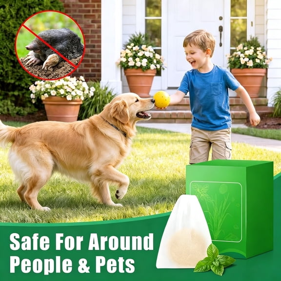 36Pack Mole Repellent Balls for Yard - Natural Pest Control for Moles, Gophers & Voles, Long-Lasting Outdoor Animal Deterrent, Safe for Lawn, Garden & Plants