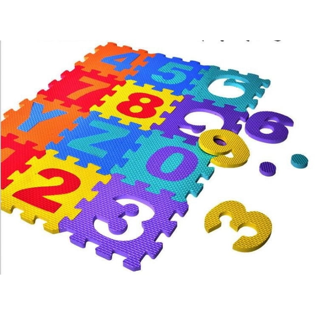 36Pc Alphabet Numbers Eva Floor Play Mat Abc Foam Puzzle Interlocking Educational Tiles With Non-Toxic Eva Material And Rounded Edges For Baby Room Floor Activity, Learning, And