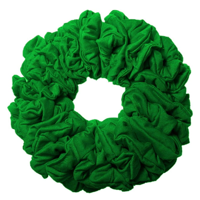 36Pc Bulk Cotton Scrunchies By The Color Wholesale Scrunchie Pack Team Color Scrunchy Hair Tie Packs Kelly Green Walmart